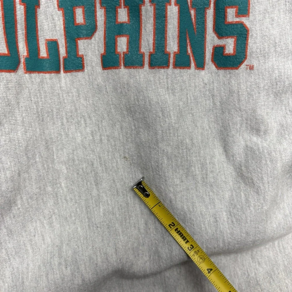 Vintage Miami Dolphins Sweatshirt Mens Large Pullover Champion Reverse Weave 90s